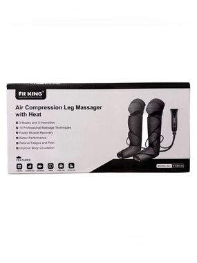 NEW FIT KING Leg and Foot Air Compression with Knee Heat for Circulation Massage